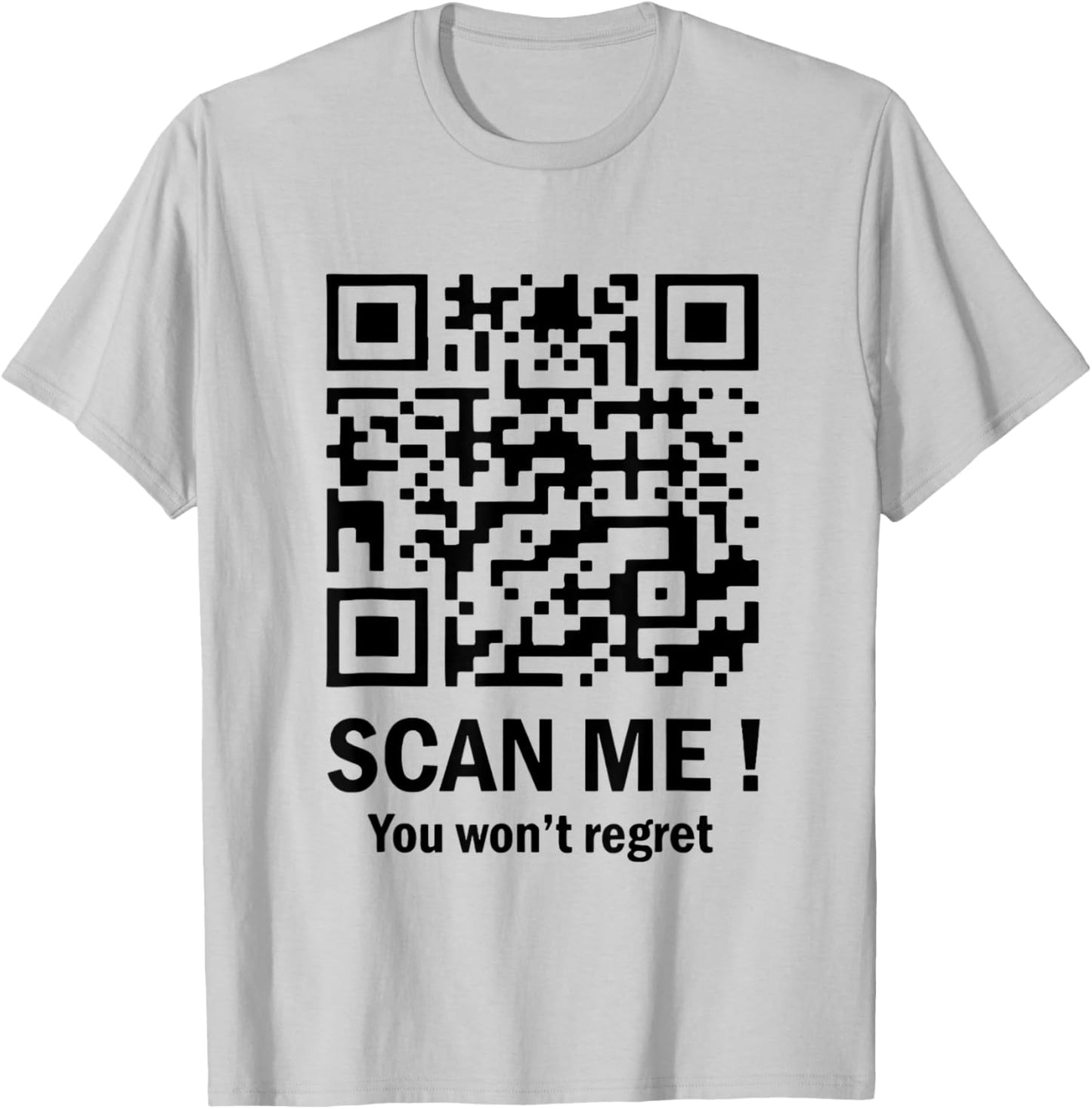 Scan Me You Won't Regret It Funny QR Trump Dance Code T-Shirt - T-Shirt | Ash