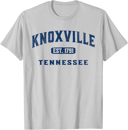 Vintage Athletic Souvenir Visit Knoxville Tennessee T-Shirt - T-Shirt | Ash