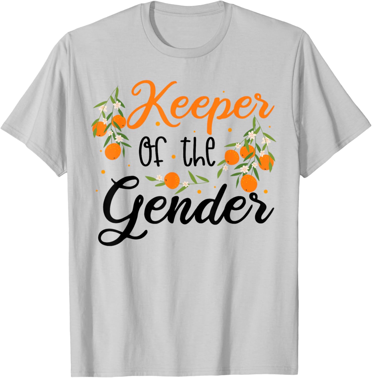 Keeper Of The Gender Boy Or Girl Little Cutie Gender Reveal T-Shirt - T-Shirt | Ash