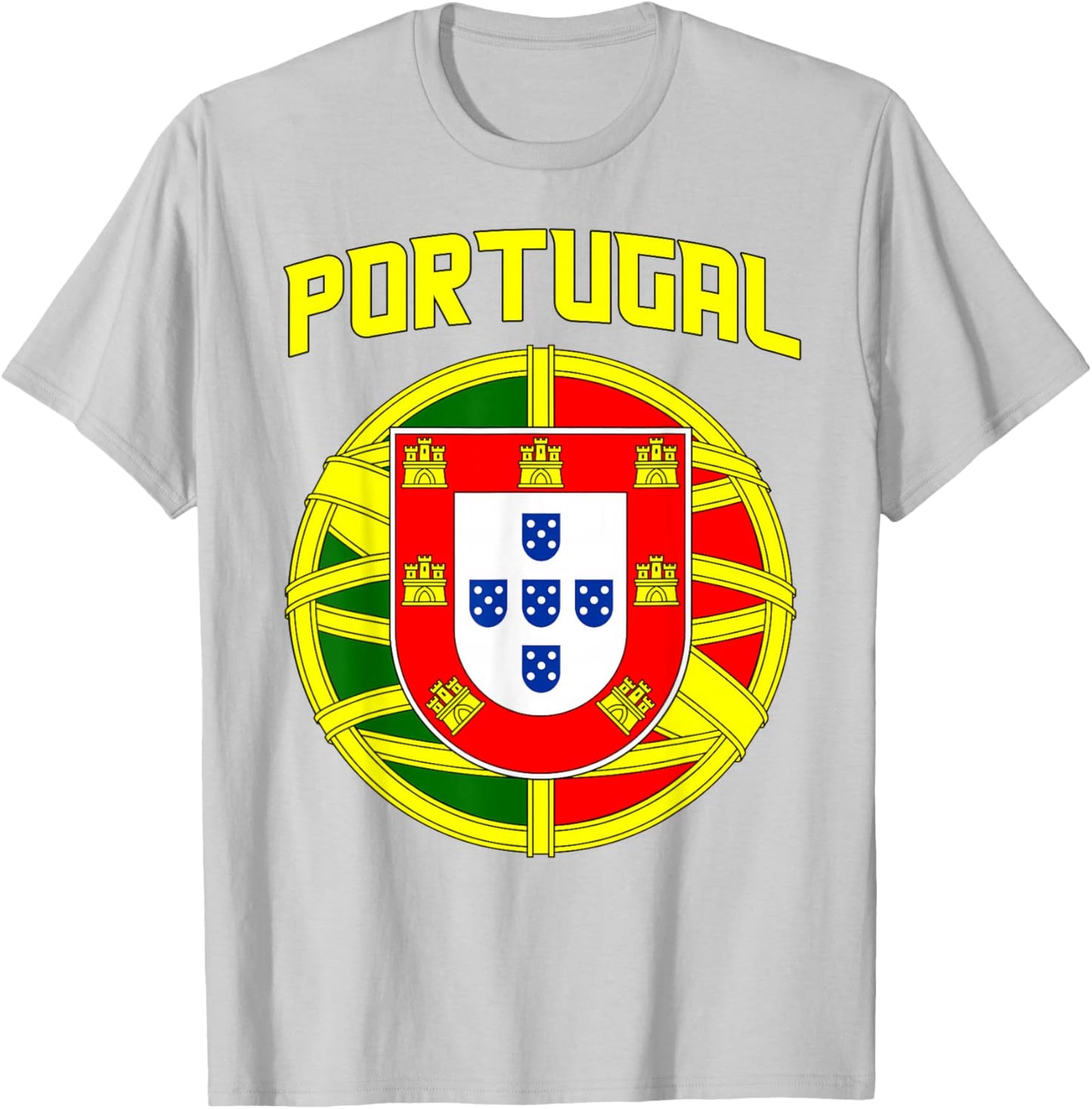 Portugal, Bandeira Portuguesa, Portuguese Patriotic Flag T-Shirt - T-Shirt | Ash