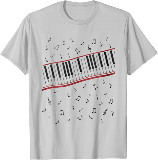 Funny 1980s Beat It Piano Beat Music Cosplay Keyboard Player T-Shirt - T-Shirt | Ash