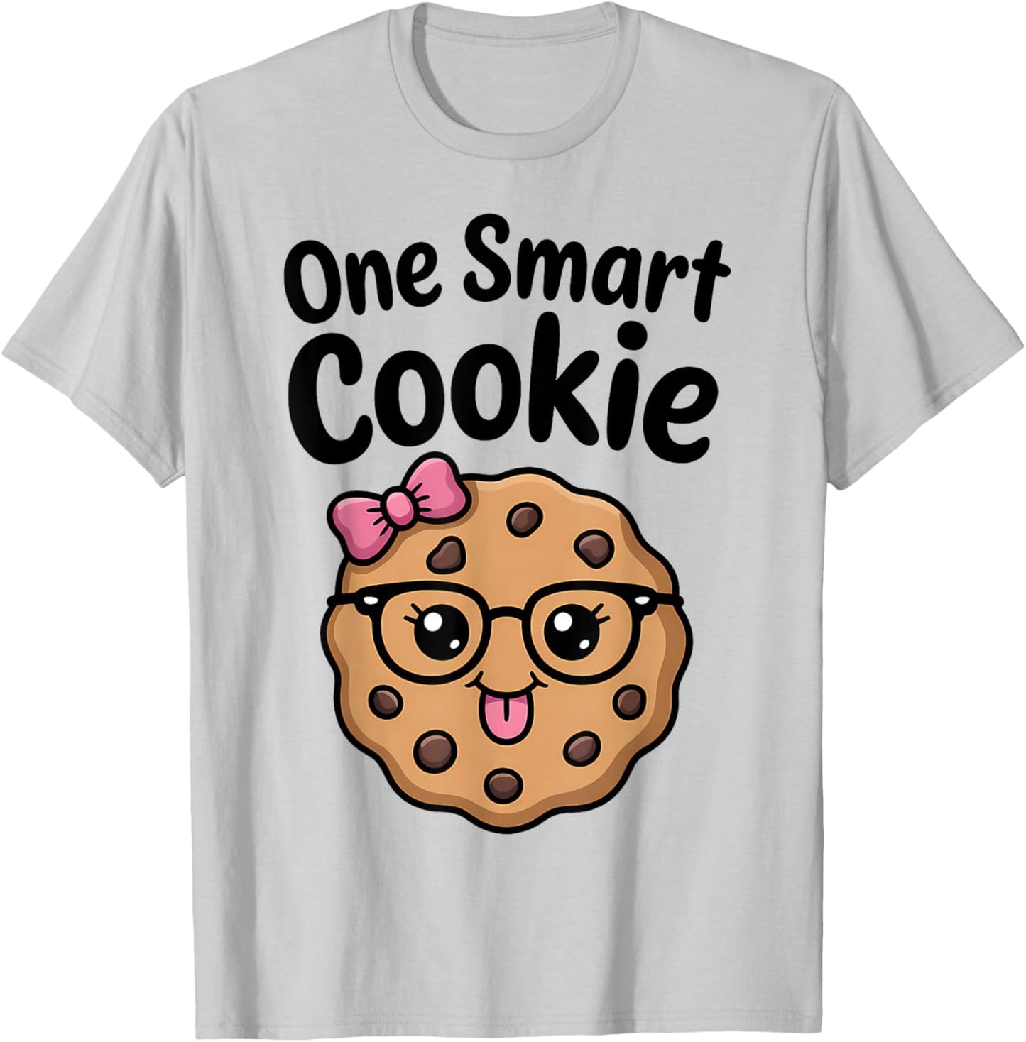 One Smart Cookie Funny Chocolate Chip Cookie T-Shirt - T-Shirt | Ash