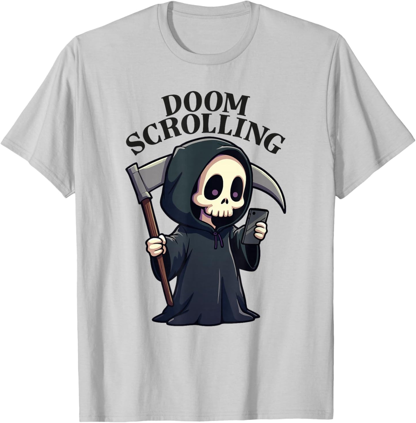 Doom Scrolling T-Shirt - T-Shirt | Ash