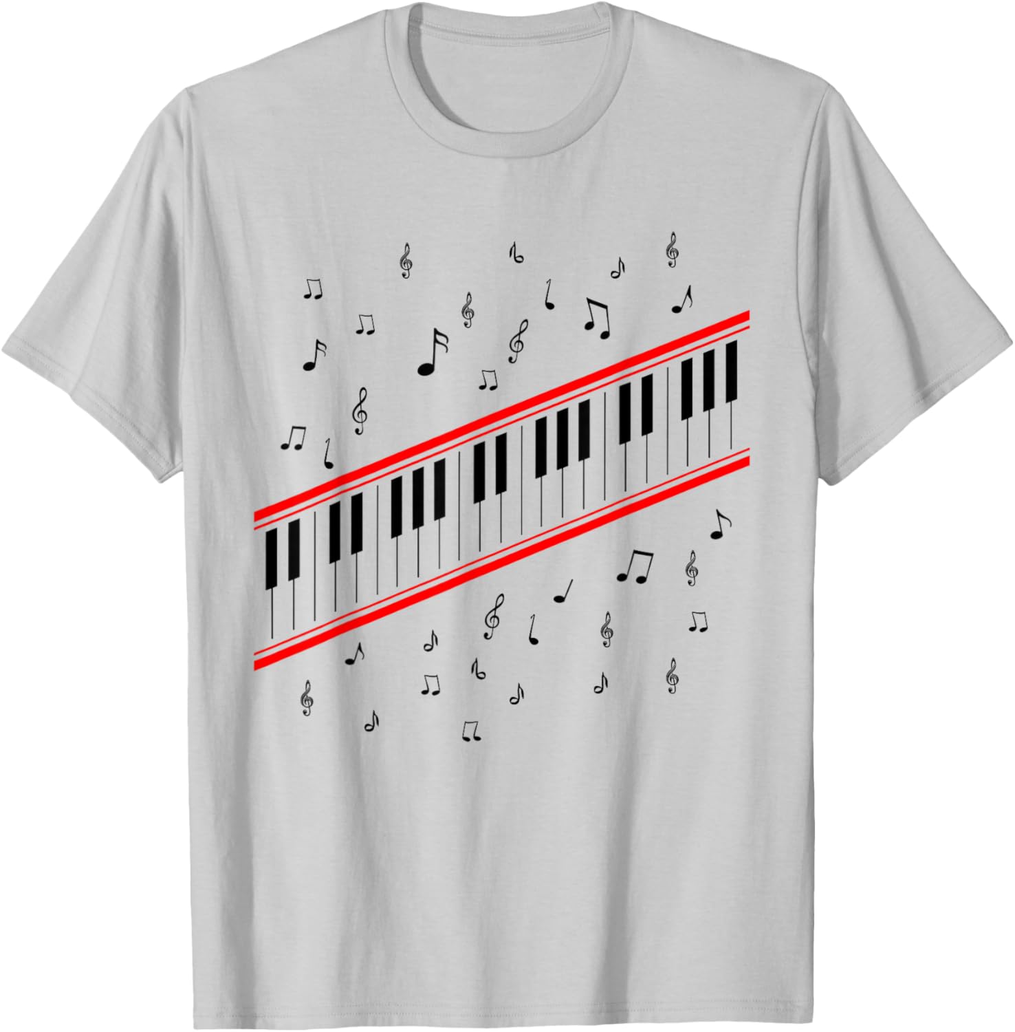 Piano T-Shirt - T-Shirt | Ash