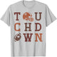 Football American Touchdown Distressed Vintage Fans T-Shirt - T-Shirt | Ash