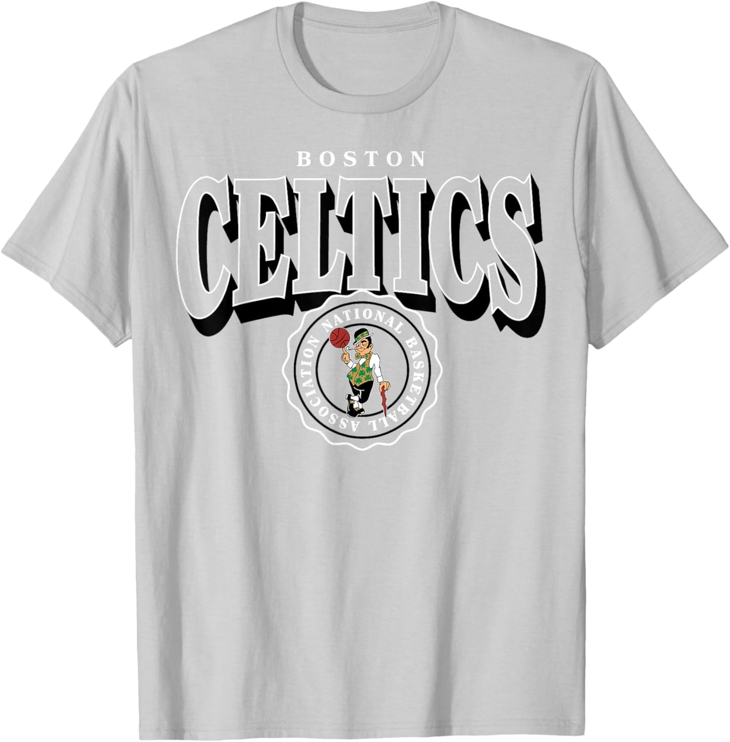 NBA – Boston Celtics gewölbtes Wappen T-Shirt - T-Shirt | Ash