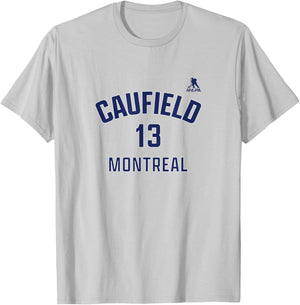 Cole Caufield: Montreal Name & Number T-Shirt - T-Shirt | Ash