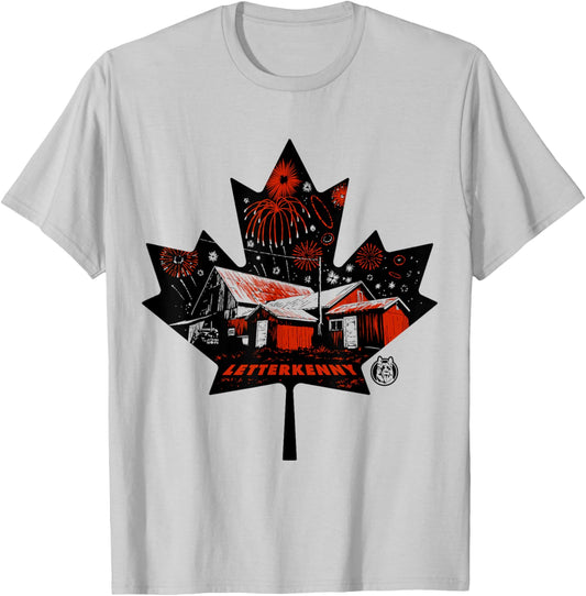 Letterkenny Fireworks Canada T-Shirt - T-Shirt | Ash