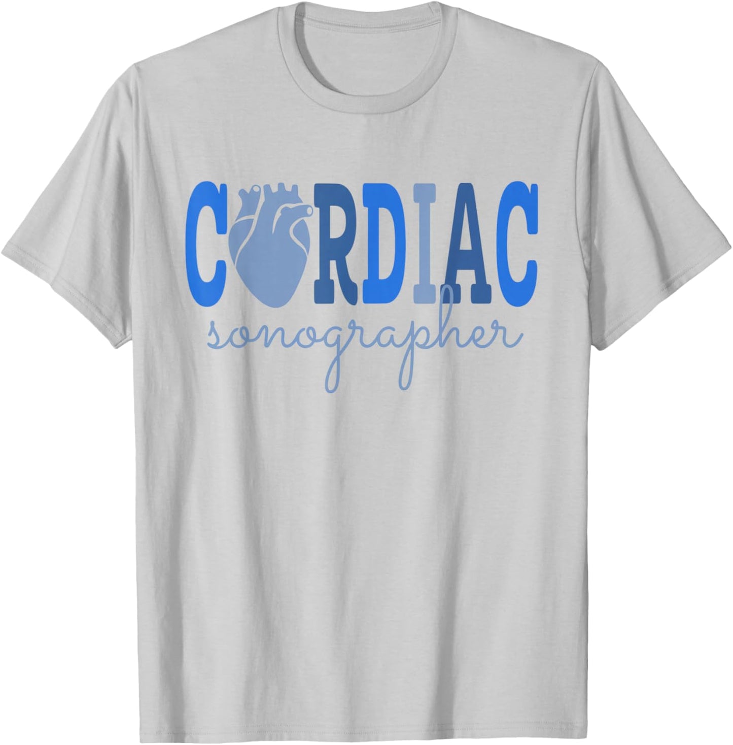 Cardiac Sonographer Cardiovascular Sono Tech Ultrasound Tech T-Shirt - T-Shirt | Ash