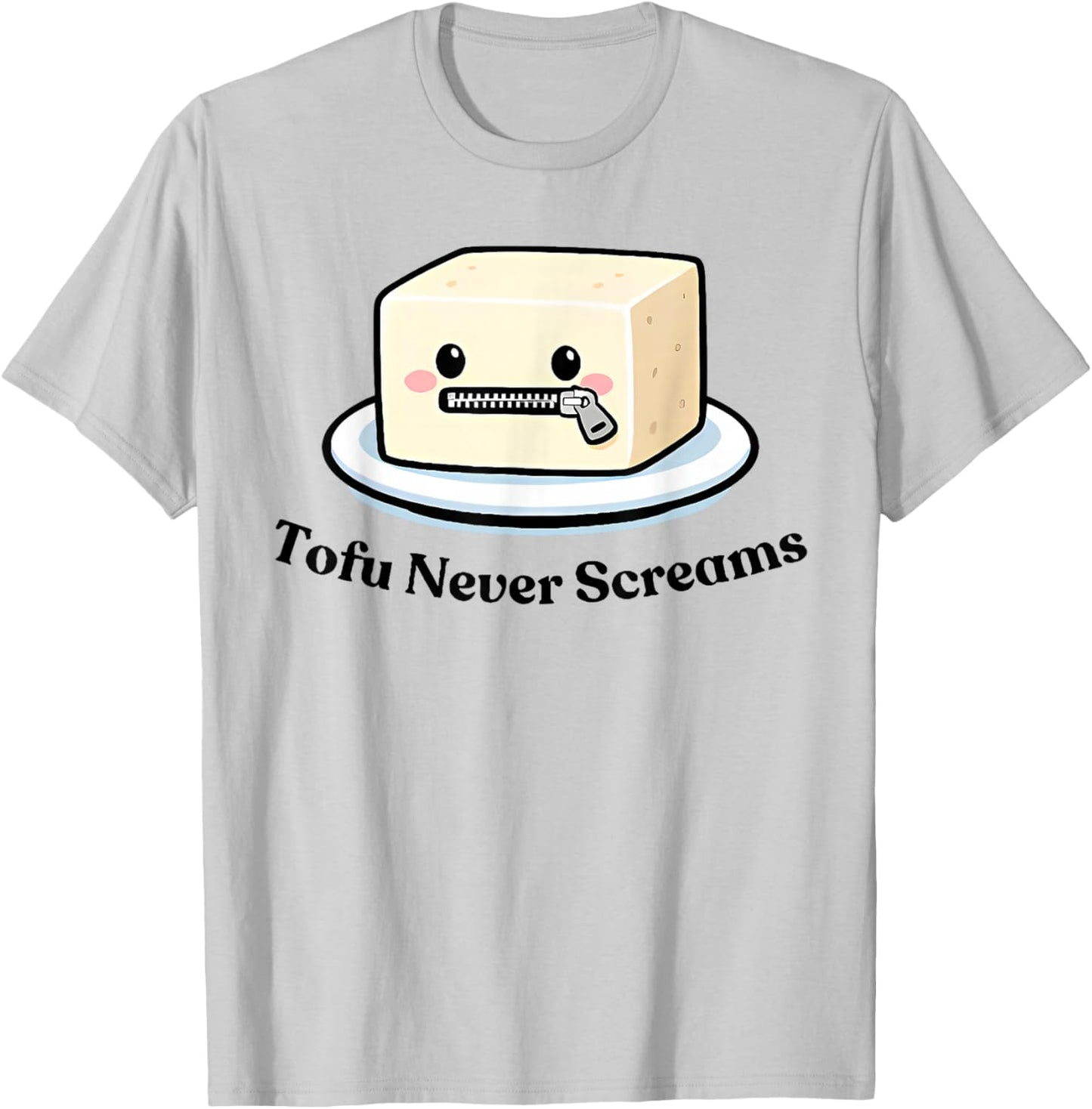 tofu Never Screams T-Shirt - T-Shirt | Ash