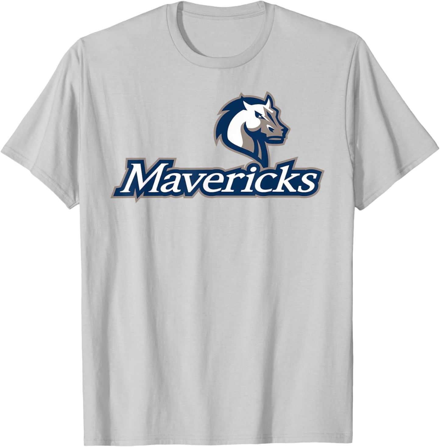 Mercy University Mavericks Mavs Logo T-Shirt - T-Shirt | Ash