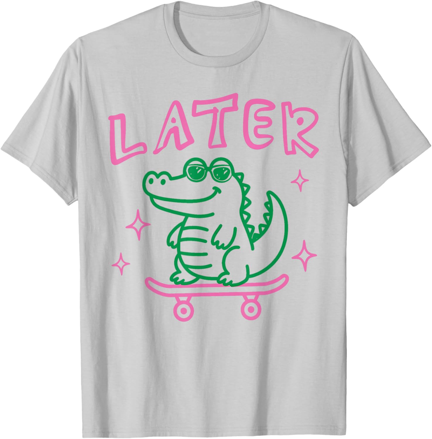 Later Gator Funny Alligator Preppy Last Day Teachers Kids T-Shirt - T-Shirt | Ash