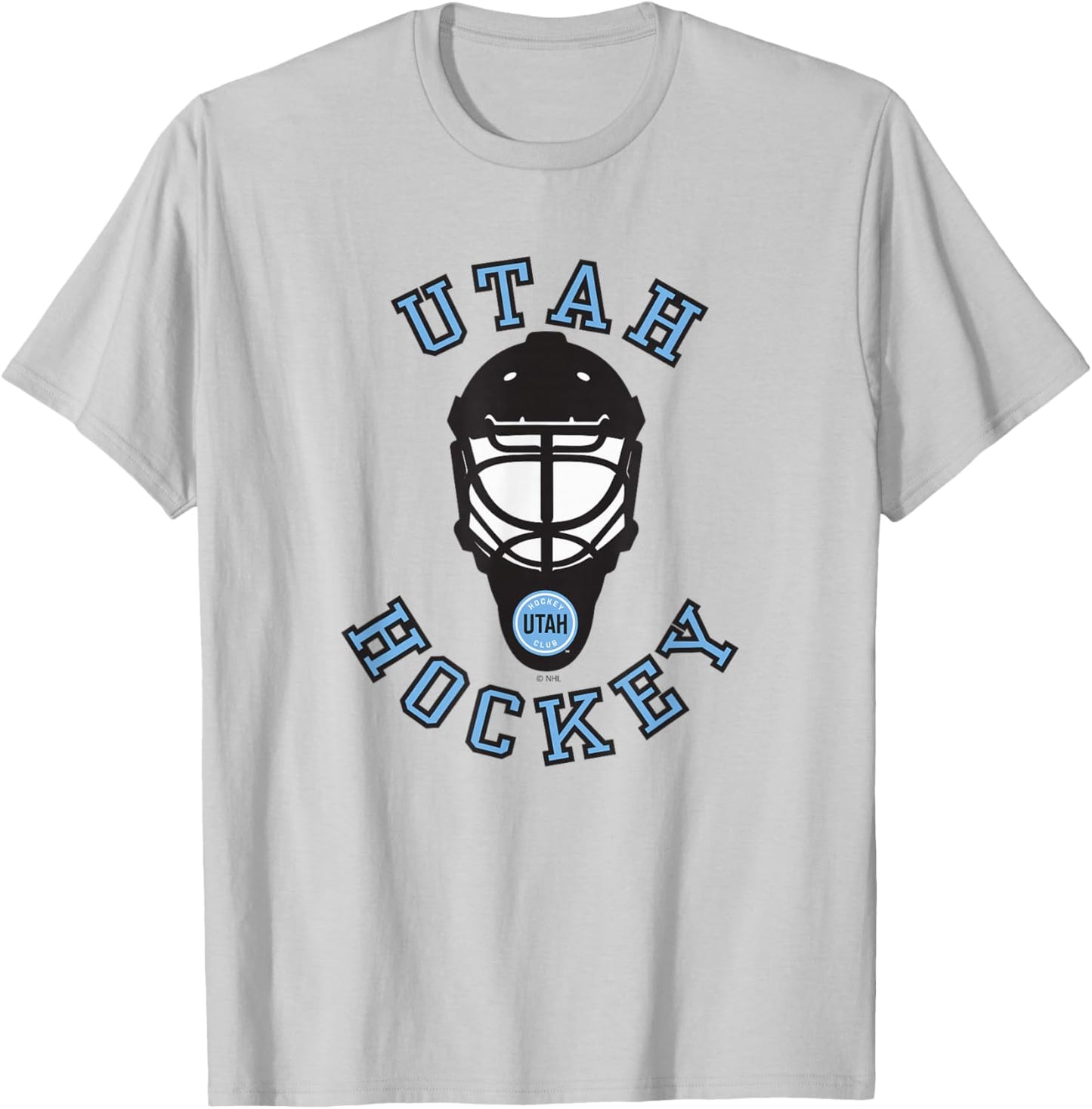 Utah Hockey Club Hockey Mask Gray Officially Licensed T-Shirt - T-Shirt | Ash