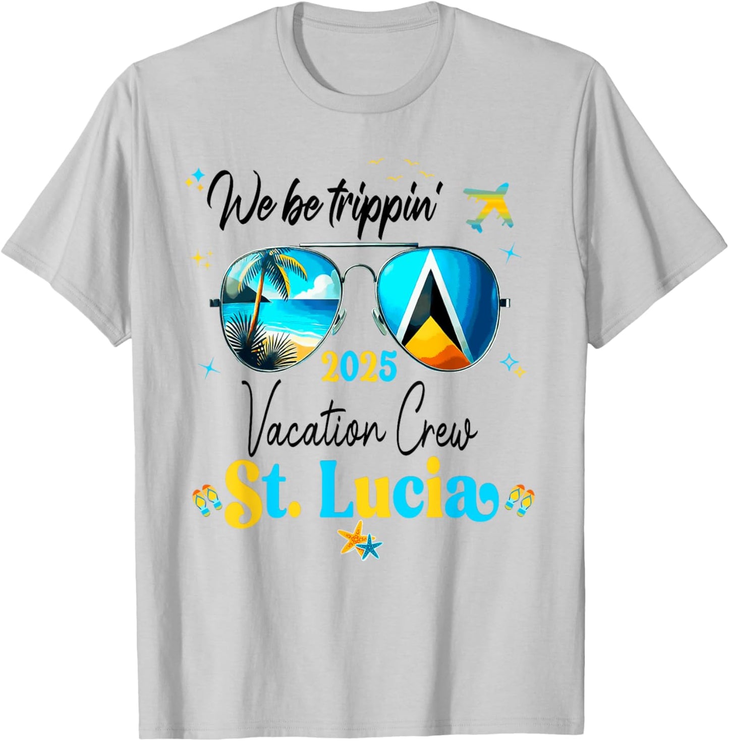 St. Lucia Vacation Trip 2025 Outfit T-Shirt - T-Shirt | Ash