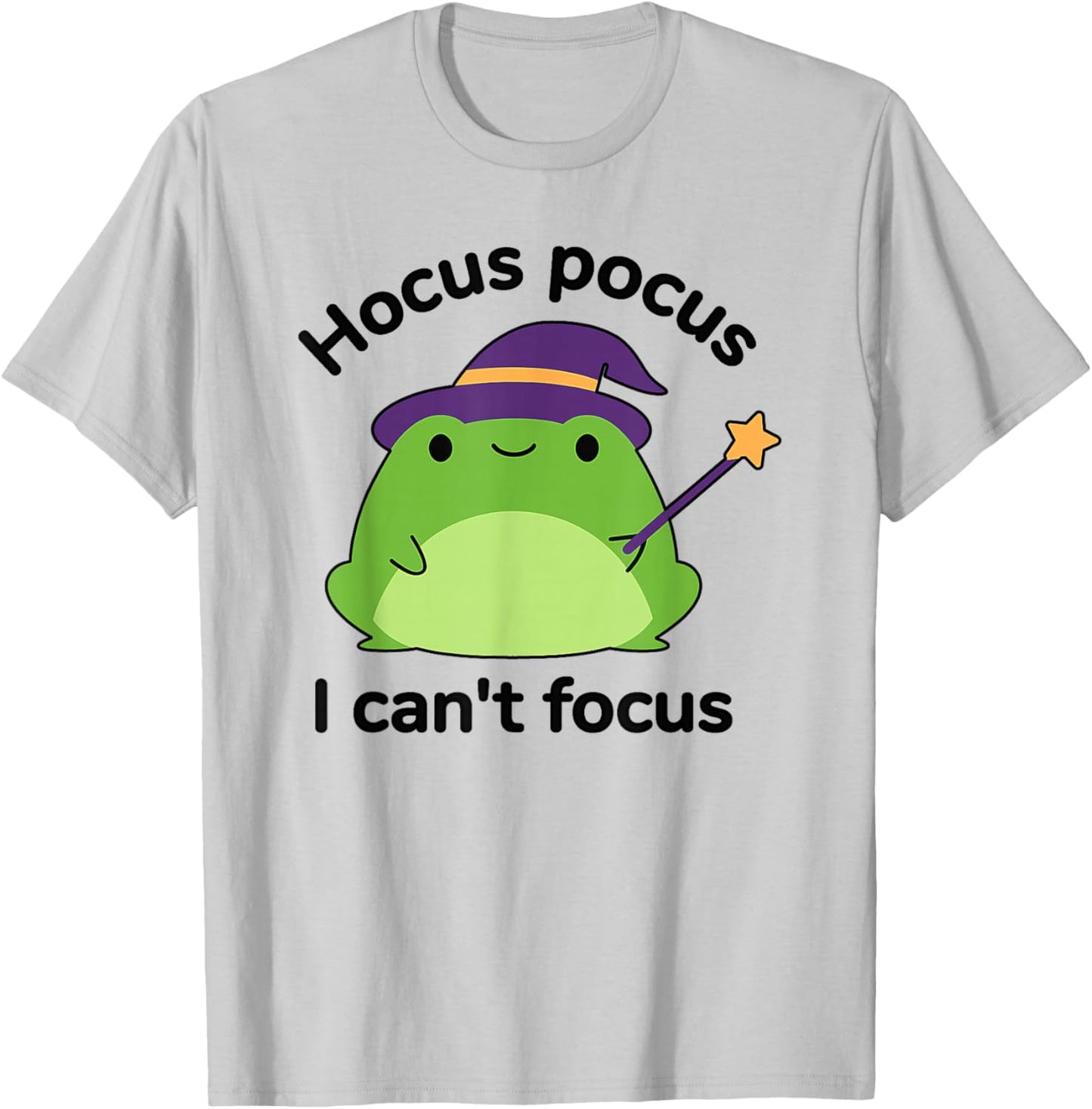 Humour ADHD Hyperactivity Disorder Hocus Pocus I Cant Focus T-Shirt - T-Shirt | Ash