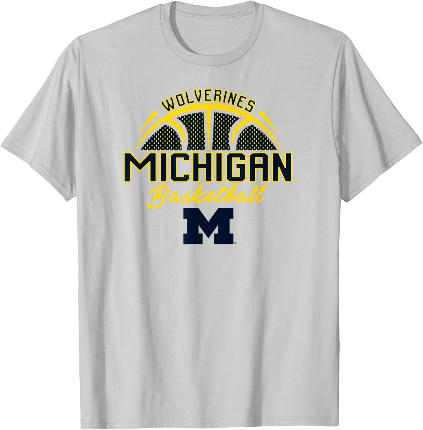 Michigan Wolverines Basketball Three Pointer Gray T-Shirt - T-Shirt | Ash