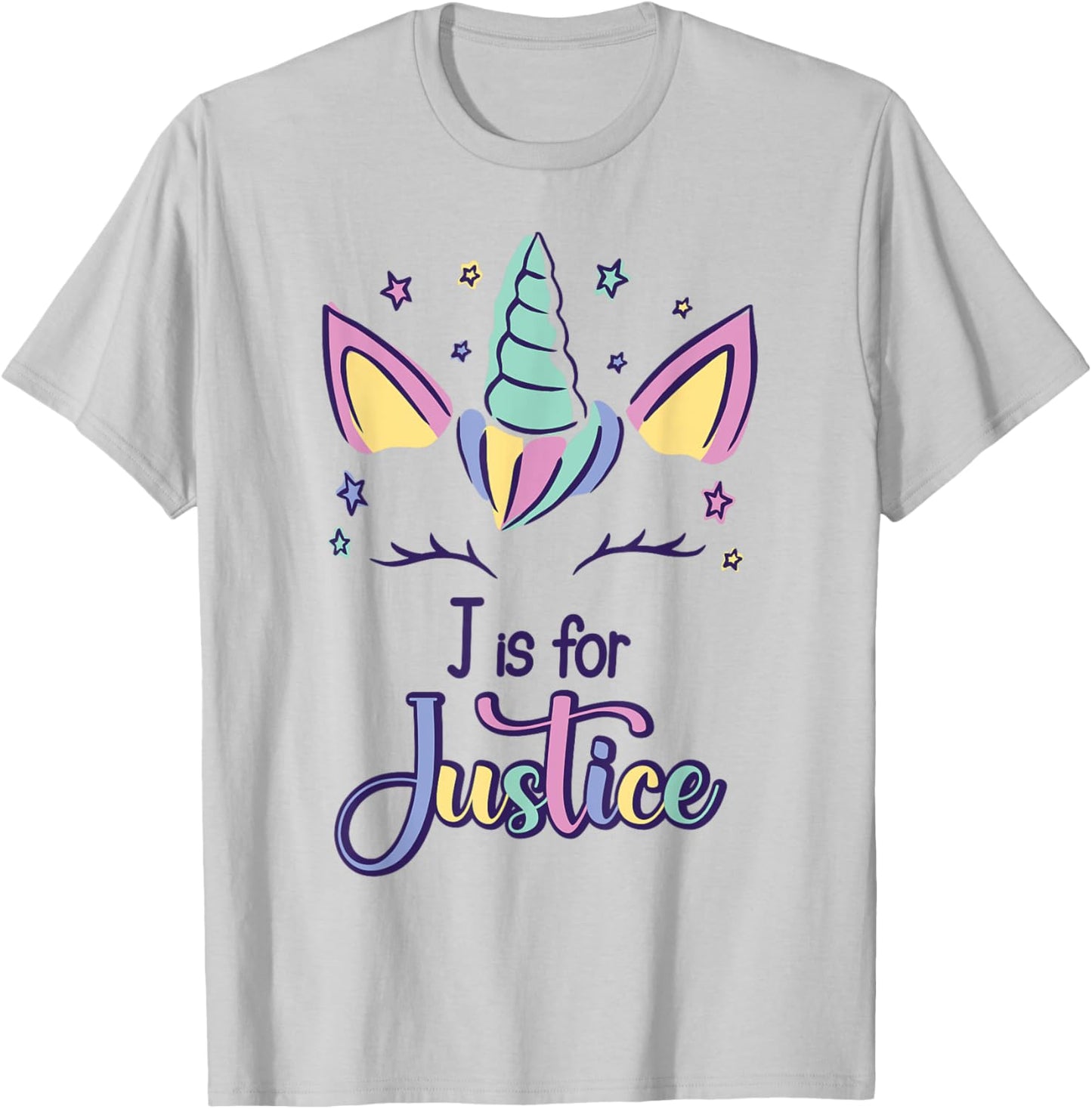 First Name Justice Personalized J Is For Justice T-Shirt - T-Shirt | Ash