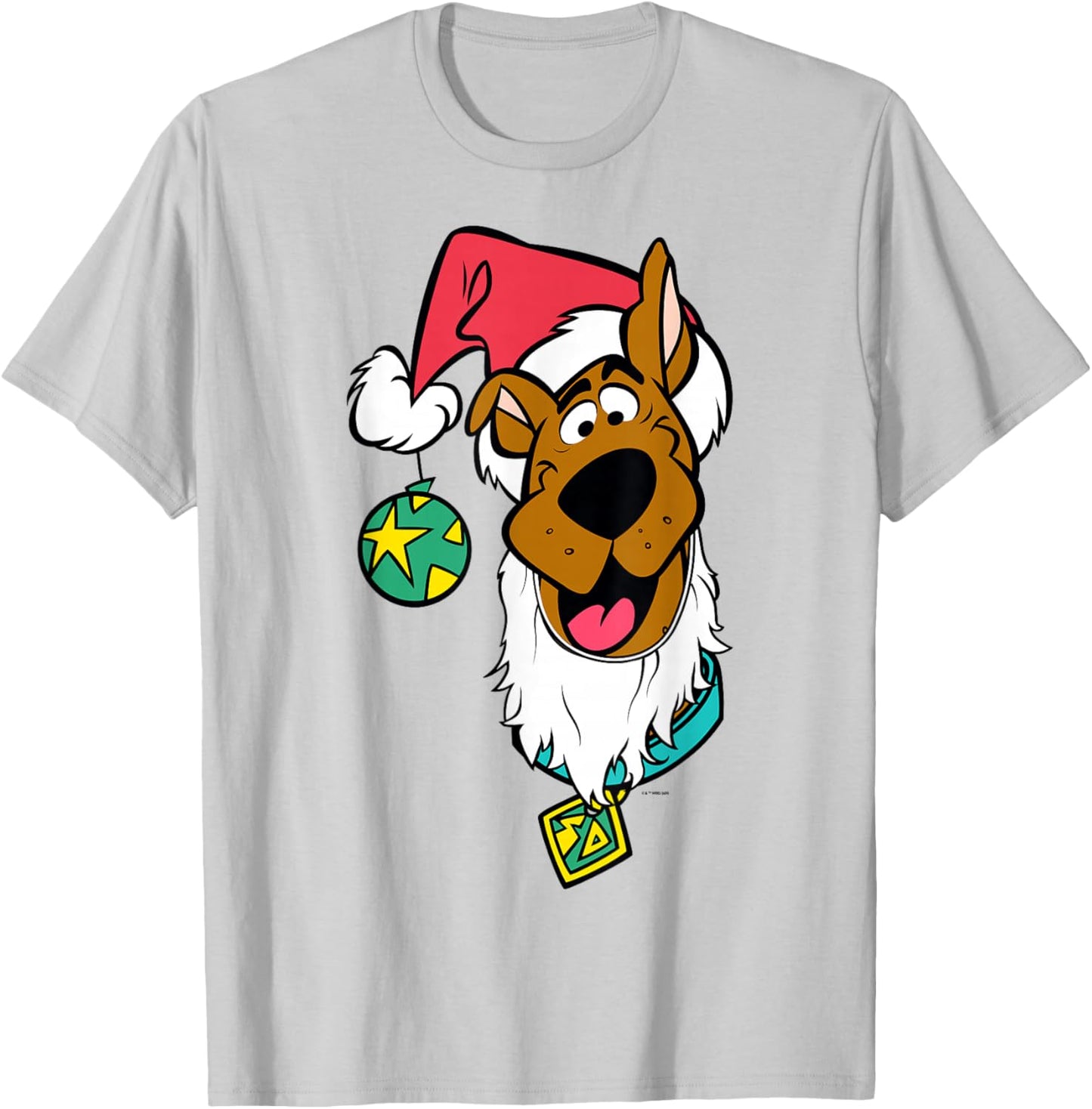 Christmas Scooby Doo Santa Hat Beard T-Shirt - T-Shirt | Ash