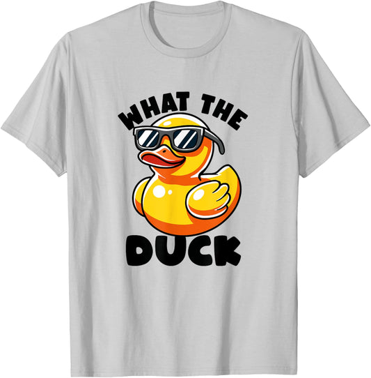 What The Duck Owner I Love Ducks Lover Funny Rubber Duck T-Shirt - T-Shirt | Ash
