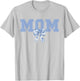 Mom Coquette Toile Blue Bow Boy Mom Cute Mother's Day Mama T-Shirt - T-Shirt | Ash