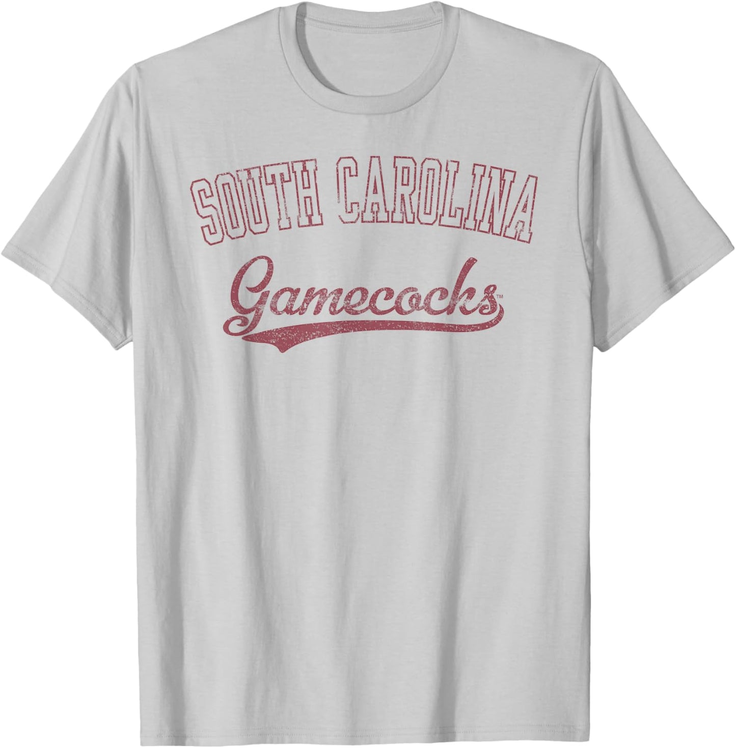 South Carolina Gamecocks Vintage Cursive Officially Licensed T-Shirt - T-Shirt | Ash