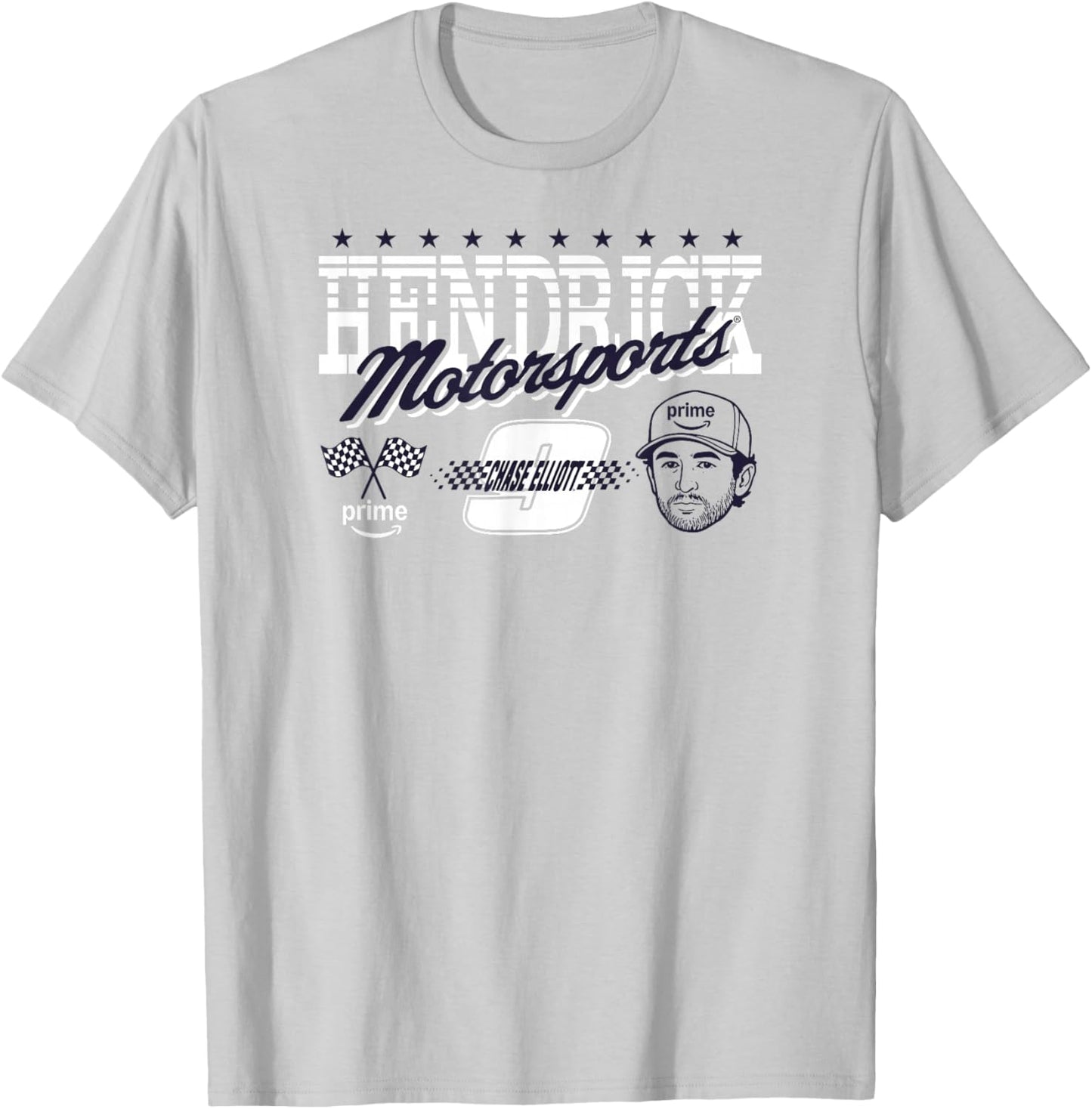 Hendrick Motorsports Chase Elliott 9 Headshot T-Shirt - T-Shirt | Ash
