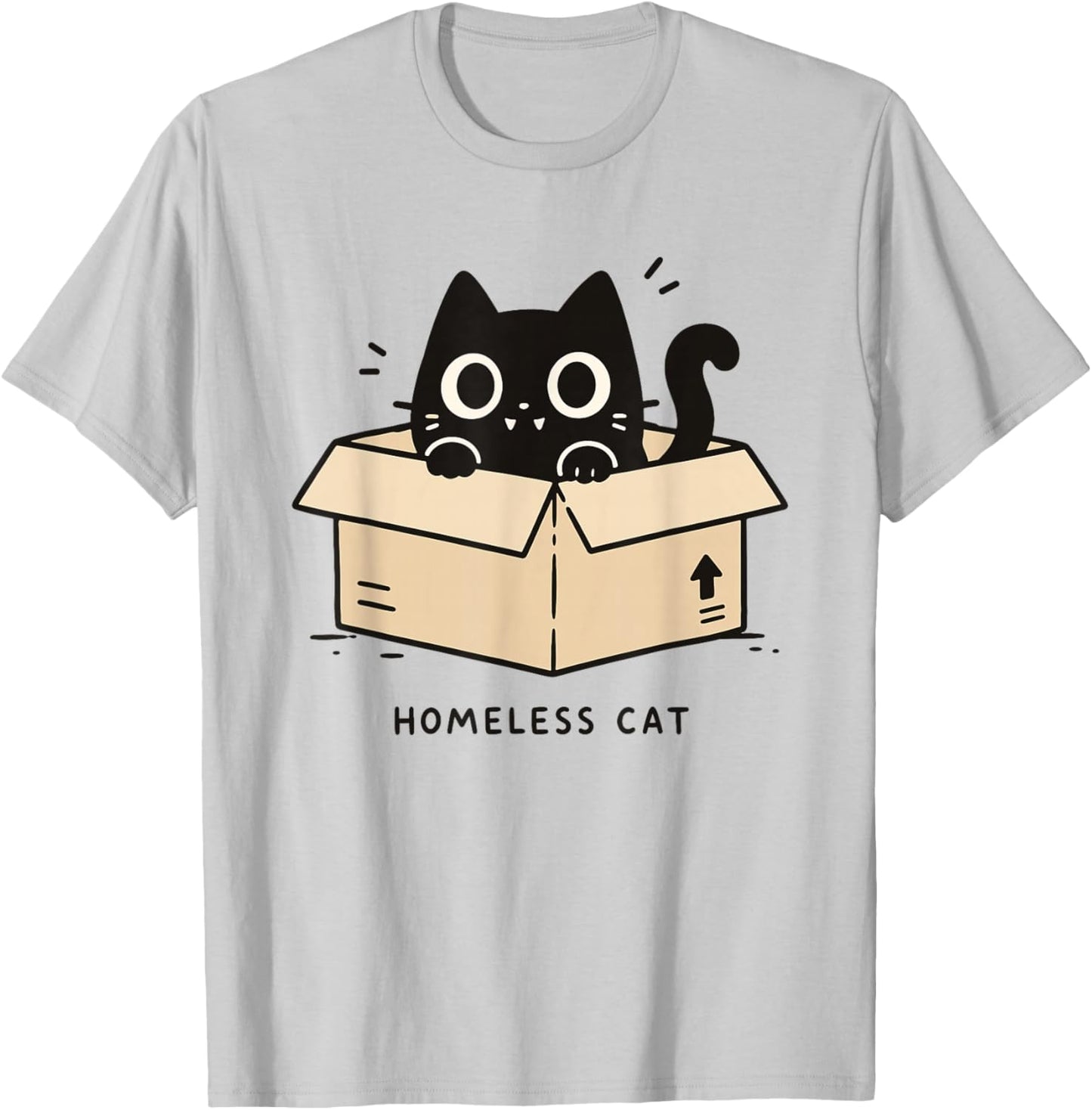 Boîte pour Chat sans abri - Chat Noir Mignon T-Shirt - T-Shirt | Ash