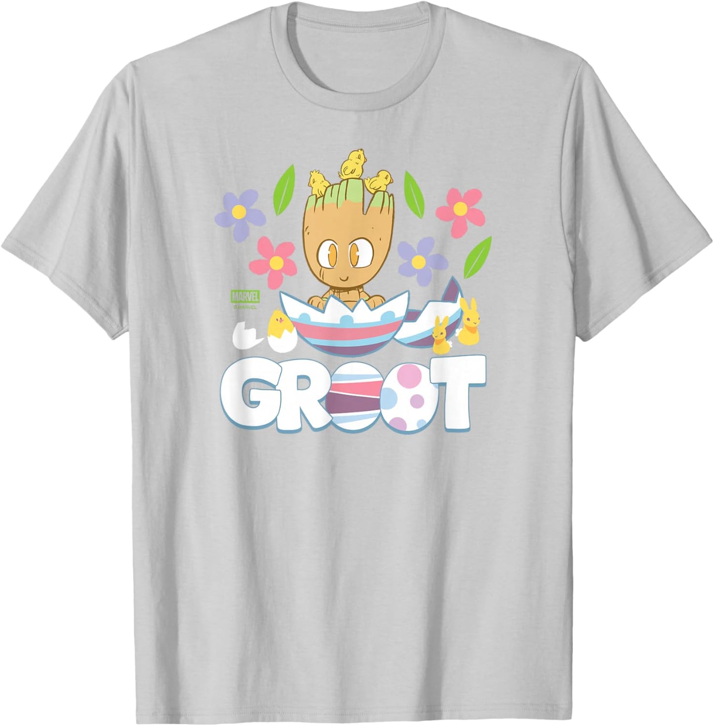 Guardians of The Galaxy - Groot - Easter Eggs T-Shirt - T-Shirt | Ash