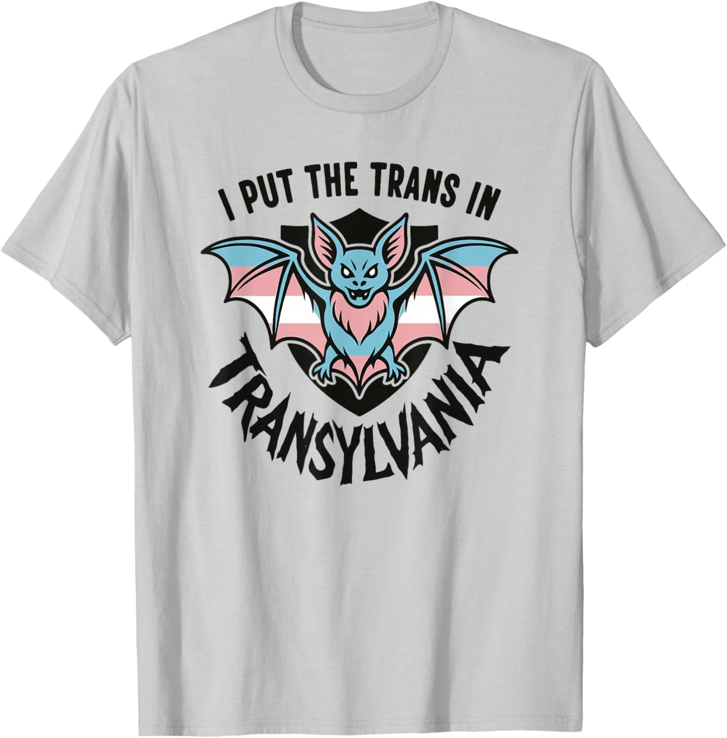 I Put The Trans in Transylvania Pride Month Goth Transgender T-Shirt - T-Shirt | Ash
