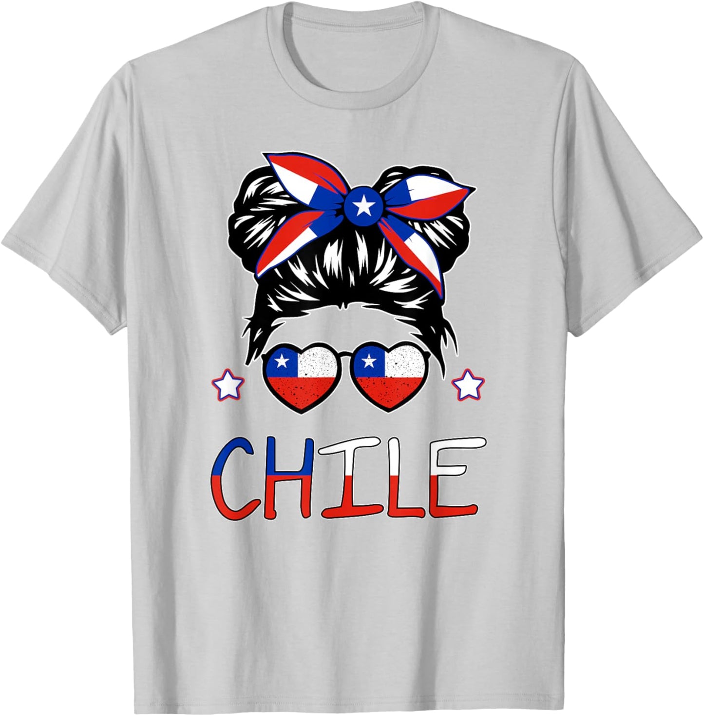 Toddler Chile Flag Chilean Hispanic Heritage Women Kids Baby T-Shirt - T-Shirt | Ash