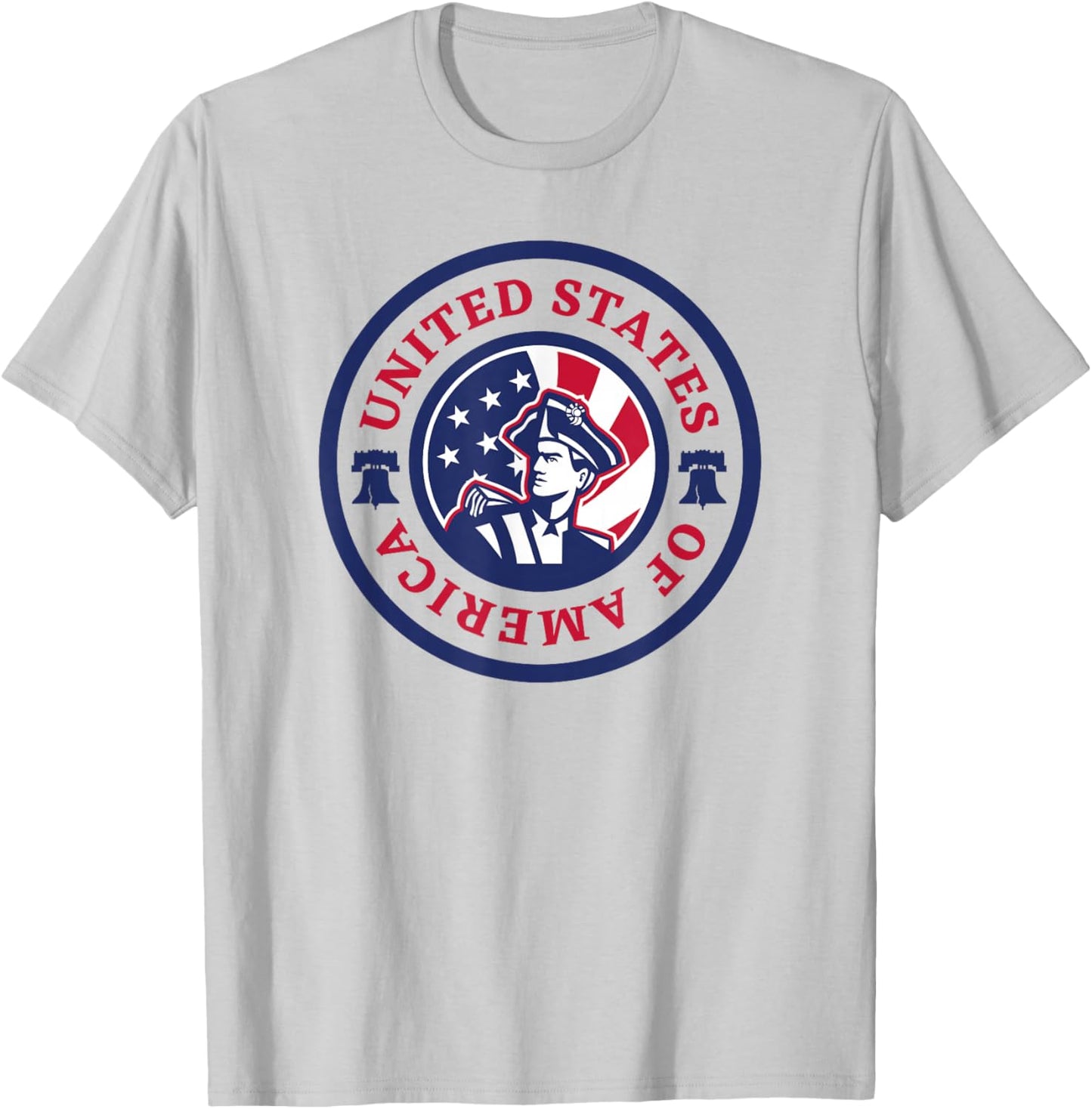 United States of America Patriotic American Flag July 4 USA T-Shirt - T-Shirt | Ash