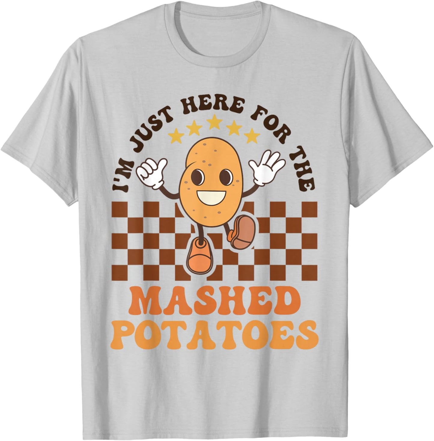 I'm Just Here For The Mashed Potatoes Funny Food Love Kids T-Shirt - T-Shirt | Ash