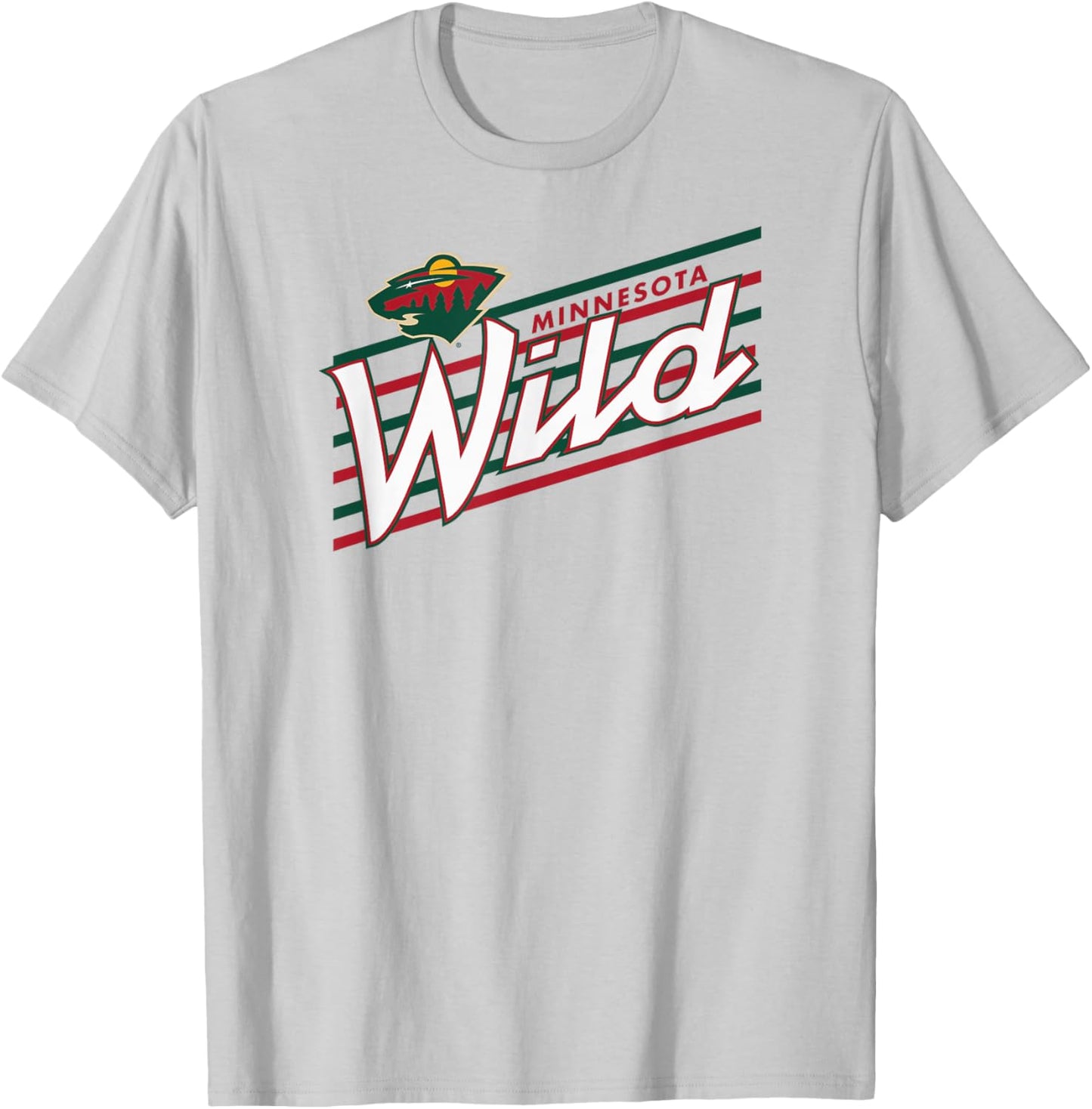 Minnesota Wild Retro Performer Gray Officially Licensed T-Shirt - T-Shirt | Ash