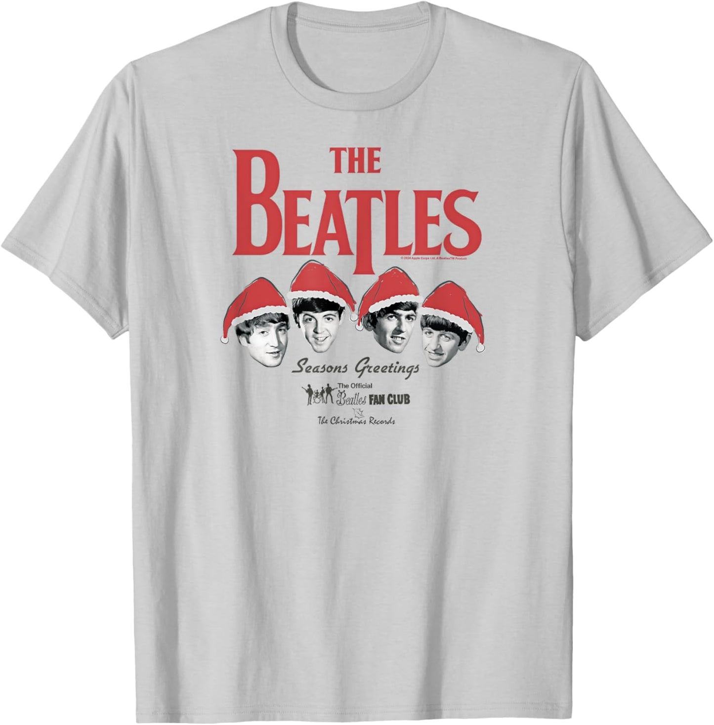 The Beatles - Seasons Greetings Christmas Records T-Shirt - T-Shirt | Ash