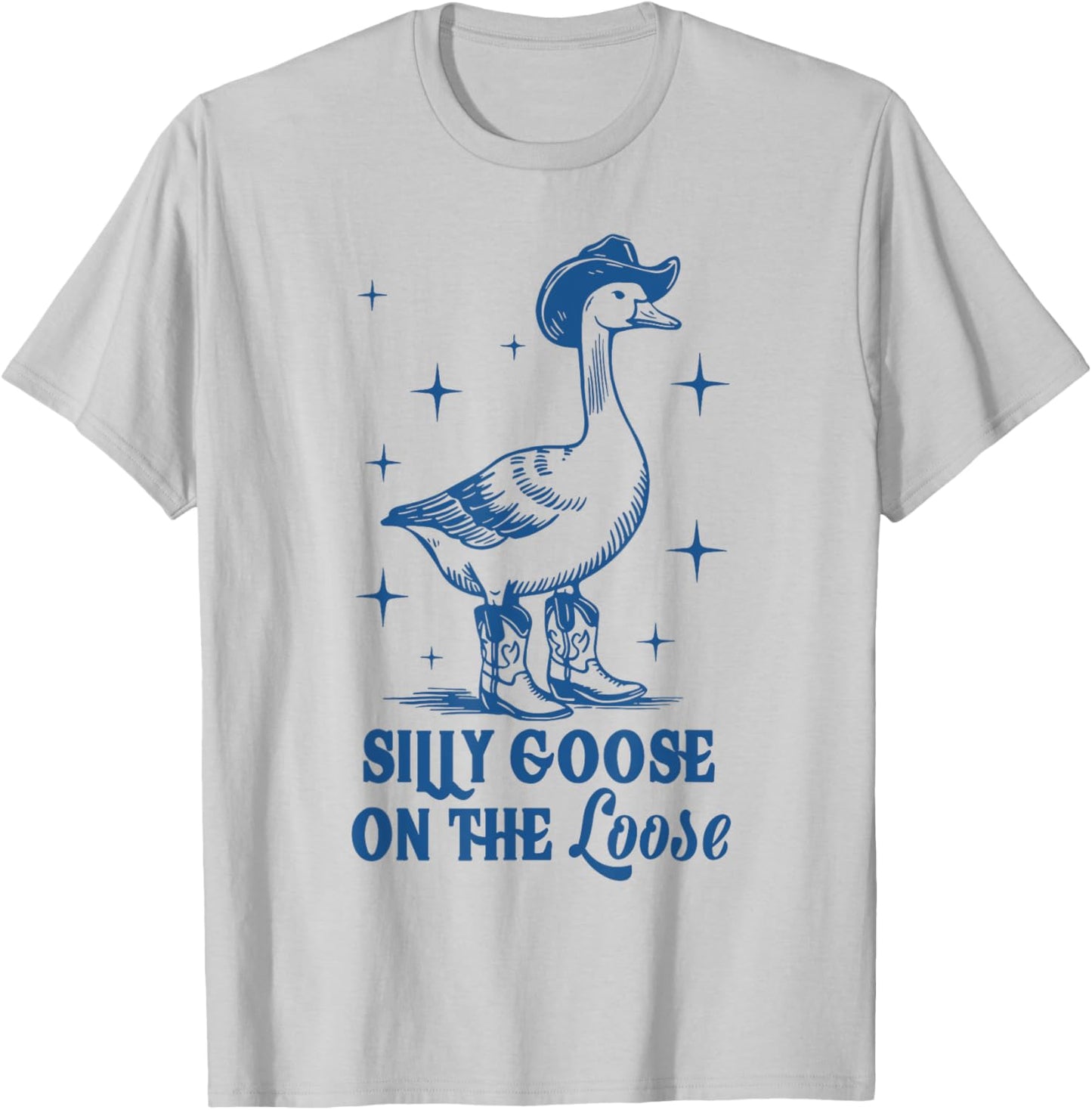 Funny Goose Cowgirl Graphic For Girl Women T-Shirt - T-Shirt | Ash