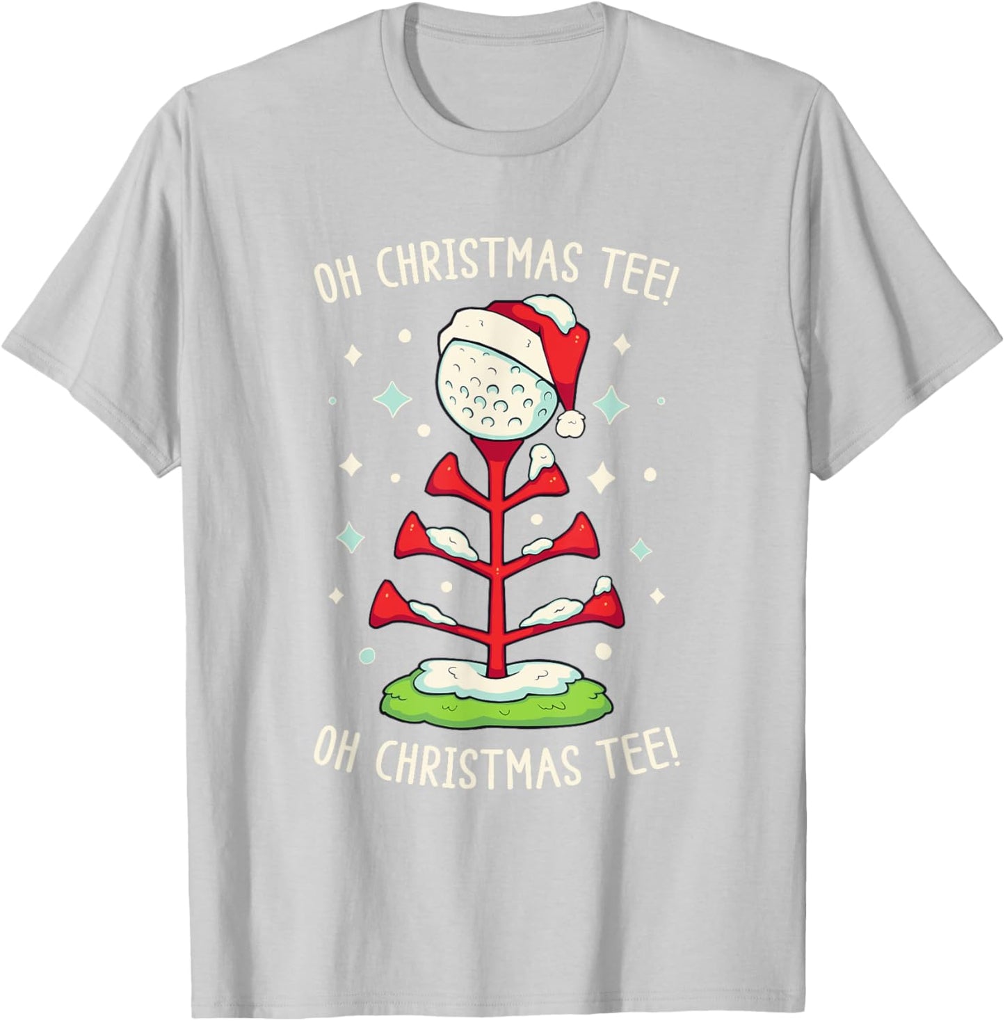 Funny Golf Christmas Shirt Oh Christmas Funny Pun Golf T-Shirt - T-Shirt | Ash