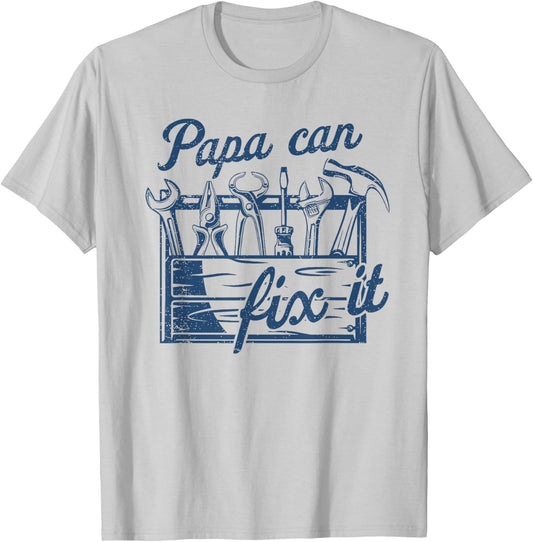 Papa Can Fix it T-Shirt - T-Shirt | Ash
