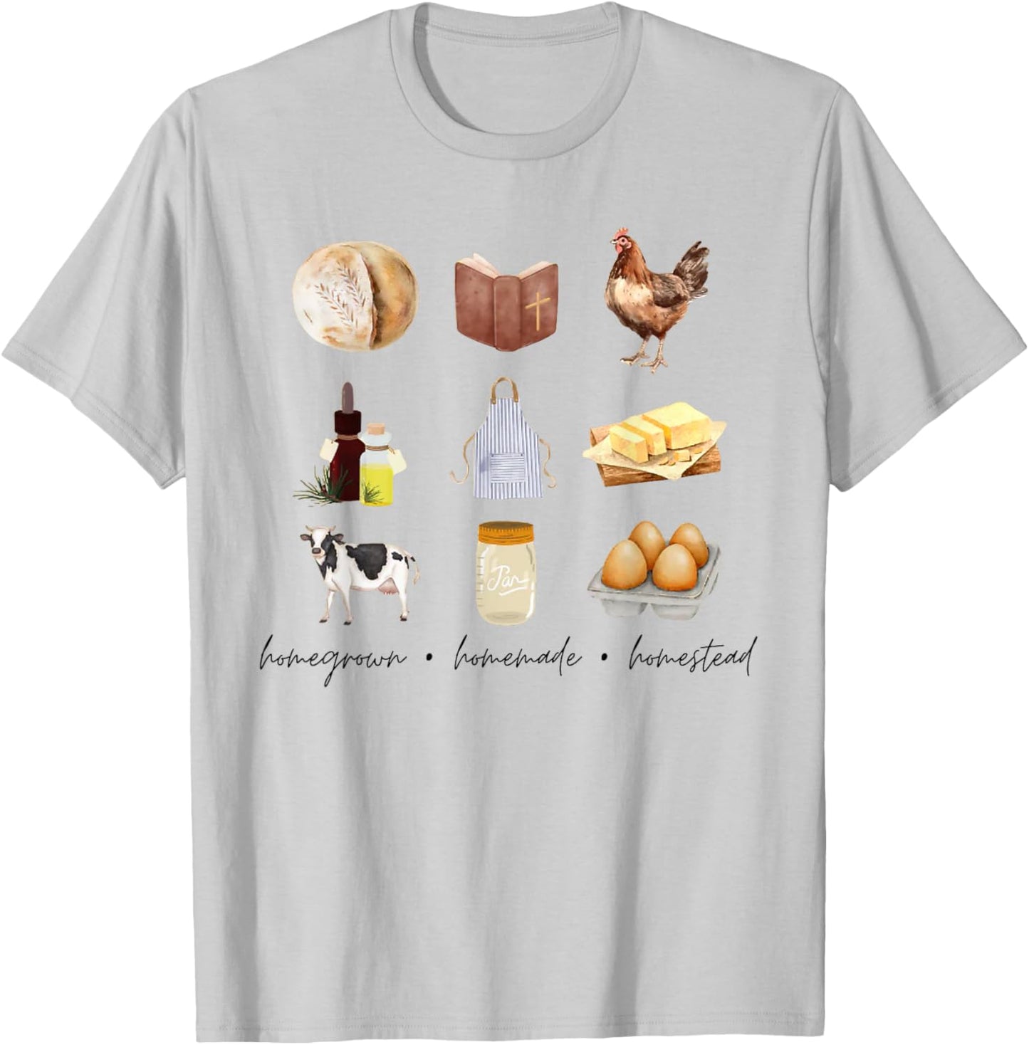 Homegrown Homemade Homestead , Small T-Shirt - T-Shirt | Ash
