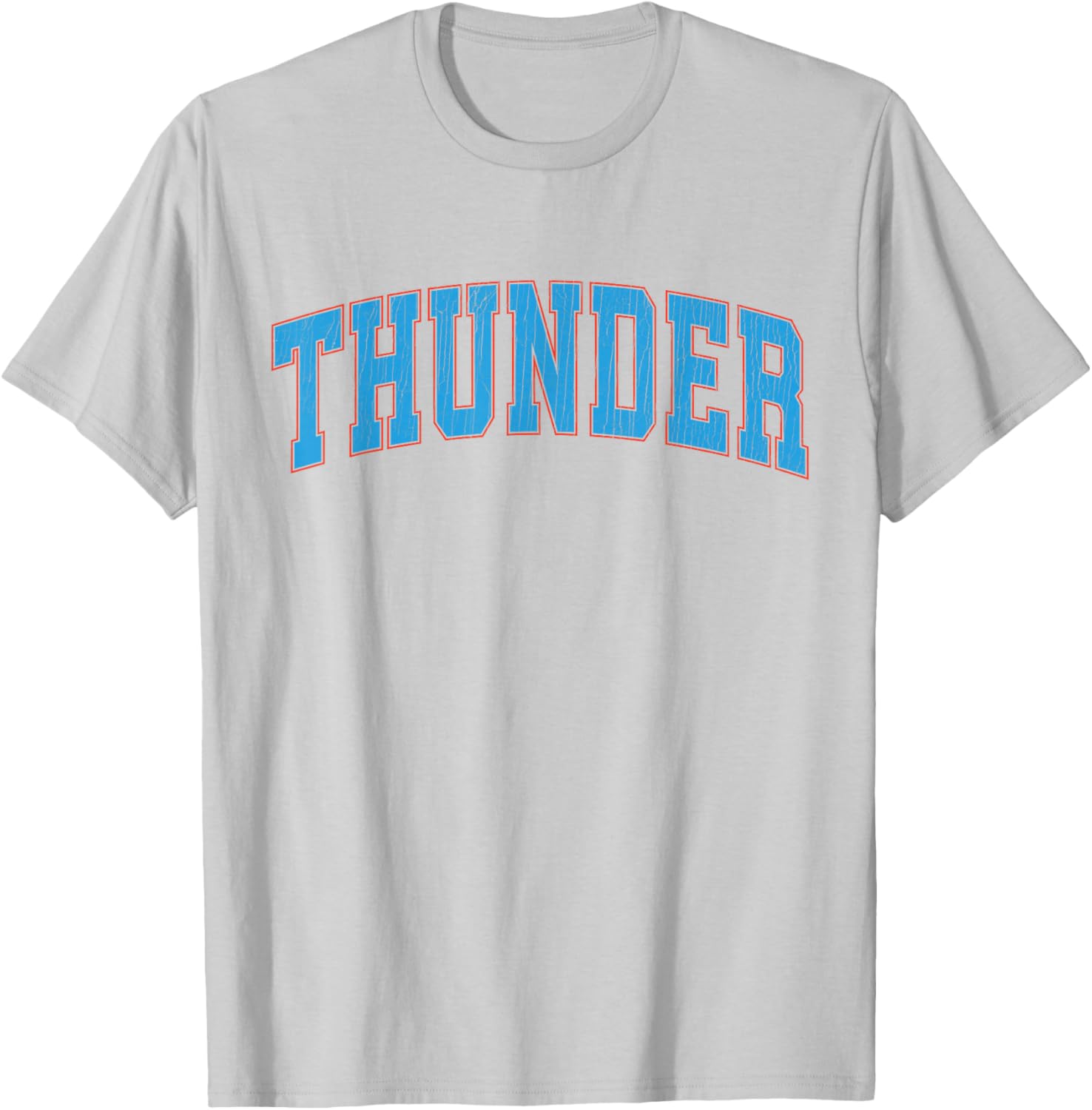 Thunder Vintage Athletic Blue Sports Design Style Men Women T-Shirt - T-Shirt | Ash