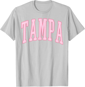 Tampa Vintage Preppy Varsity Pink Sports T-Shirt - T-Shirt | Ash