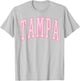 Tampa Vintage Preppy Varsity Pink Sports T-Shirt - T-Shirt | Ash