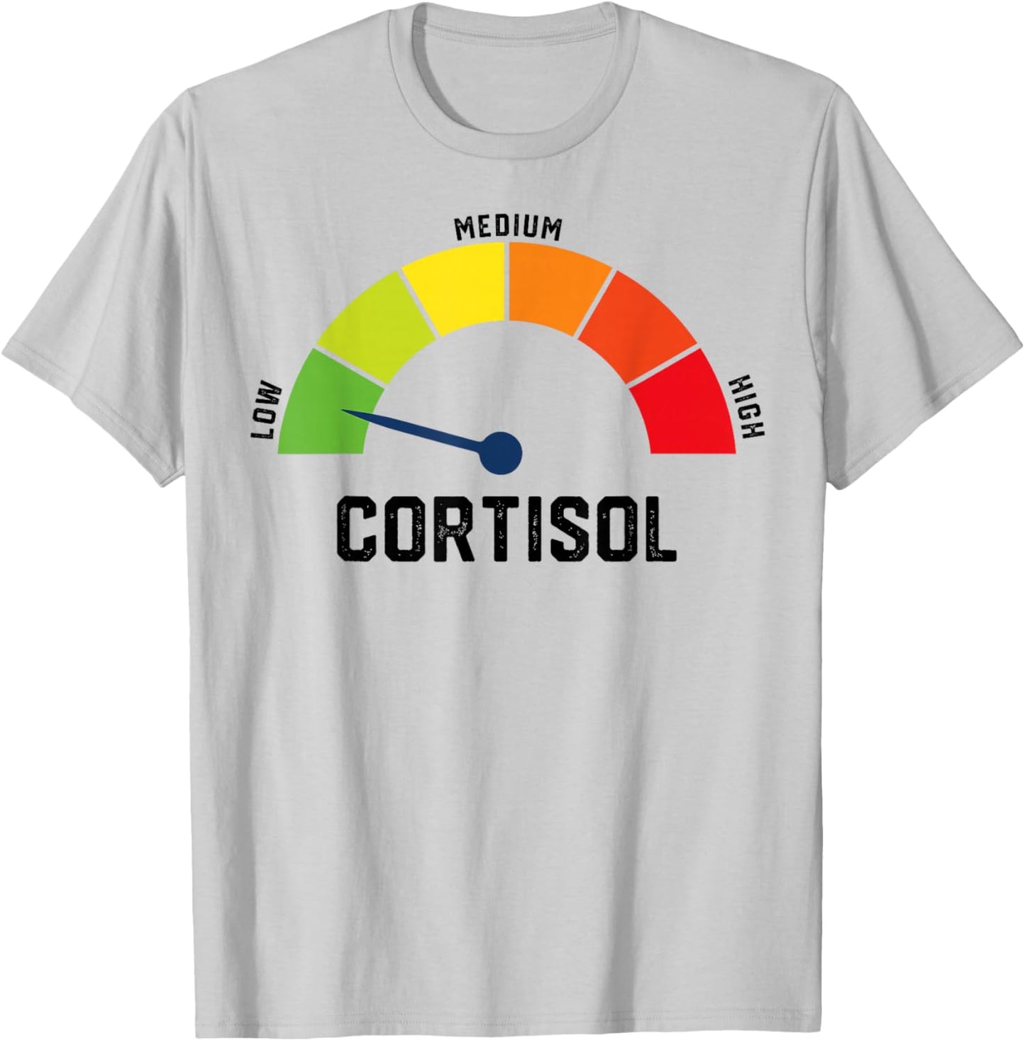 Low Cortisol V Meme T-Shirt - T-Shirt | Ash
