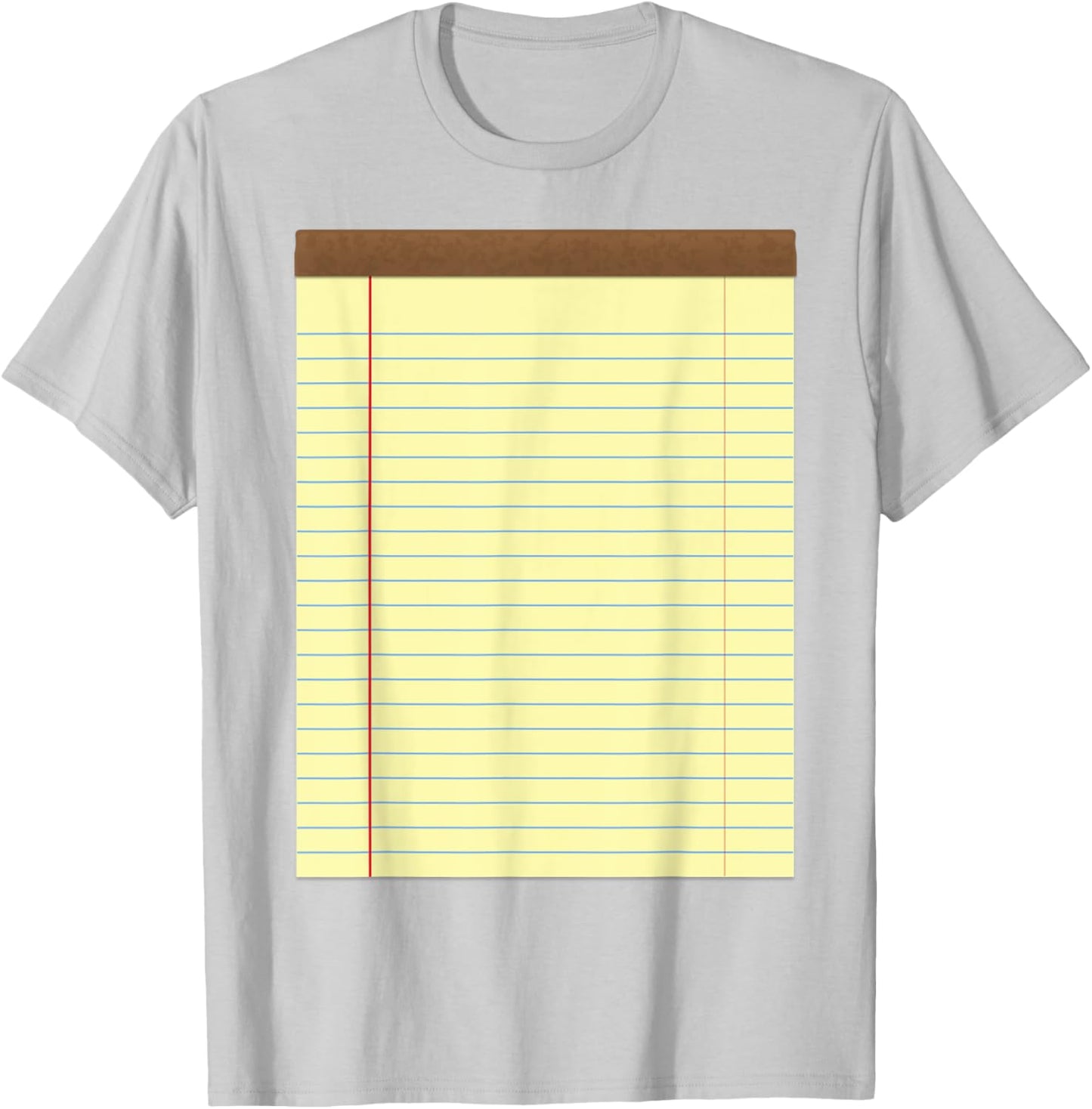 Yellow Pad Lined Notebook Couple Group Halloween Costume T-Shirt - T-Shirt | Ash