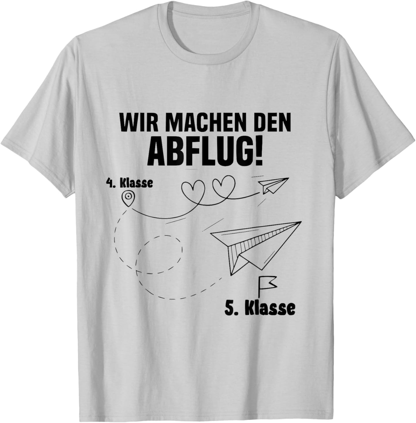 Wir Machen den Abflug 4 Klasse Abschluss Grundschulabschluss T-Shirt - T-Shirt | Ash