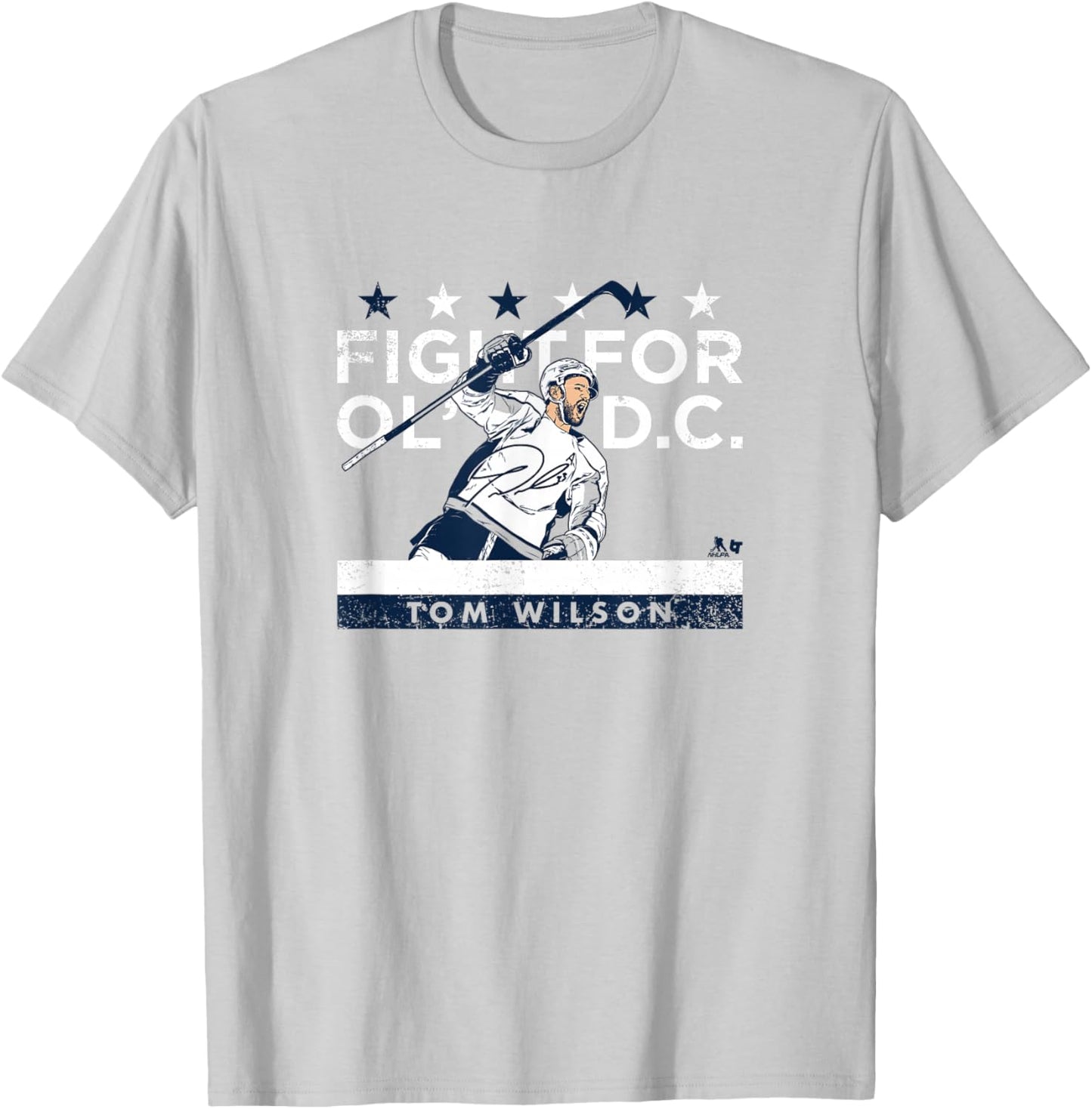 Tom Wilson - Fight for Old DC - Washington Hockey T-Shirt - T-Shirt | Ash