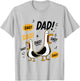 Funny Seagull Dad Father's Day Papa Seagulls T-Shirt - T-Shirt | Ash