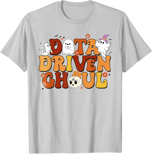 Data Driven Ghoul Funny Halloween T-Shirt - T-Shirt | Ash