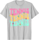 Tennis Retro for Girls Women Teen Kids Game Match Practice T-Shirt - T-Shirt | Ash
