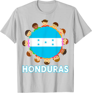 Women Honduras Flag Kids Toddler Honduran Hispanic Heritage T-Shirt - T-Shirt | Ash