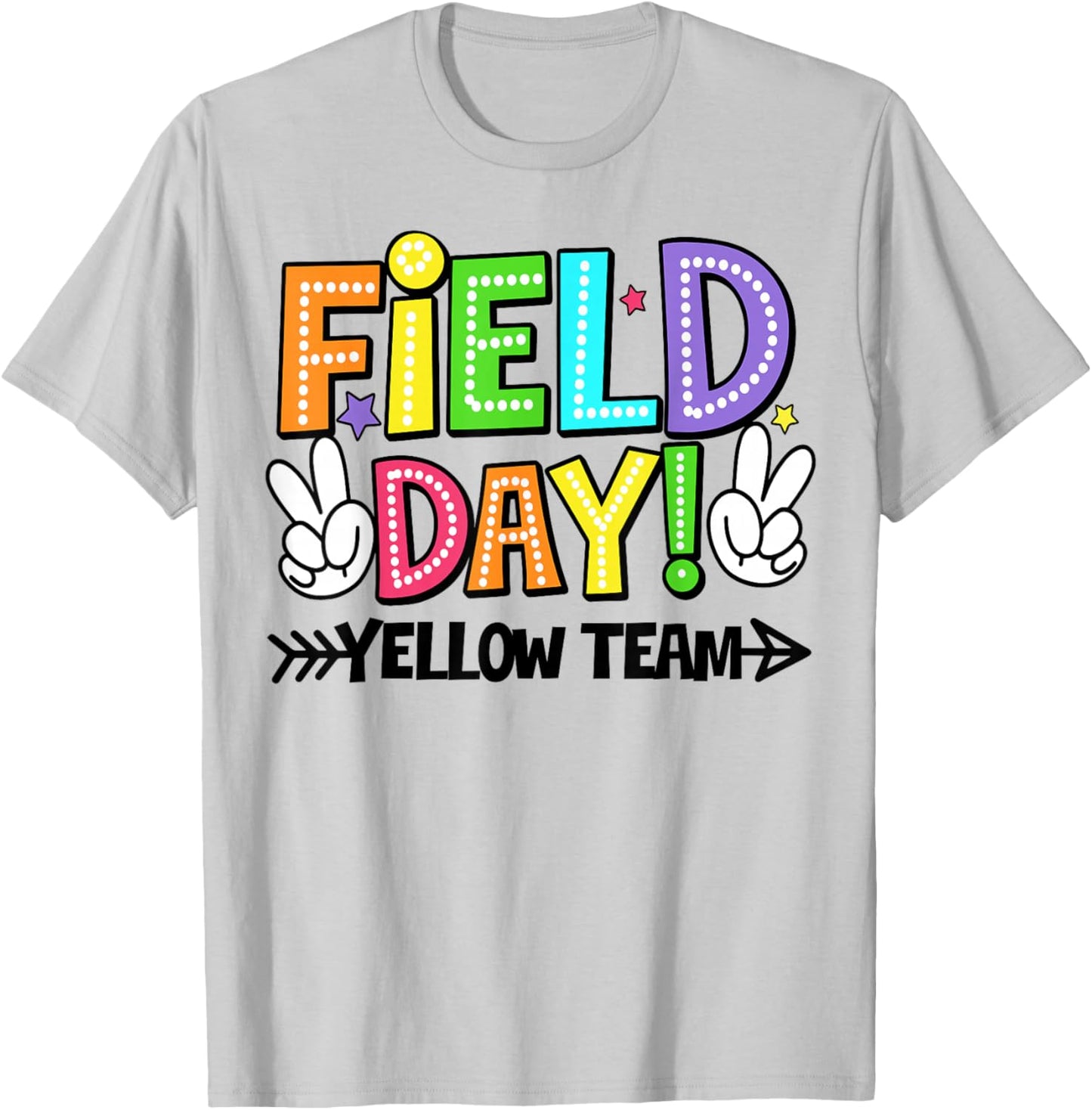 Field Day Yellow Team Funny for Teacher Kids Field Day Games T-Shirt - T-Shirt | Ash